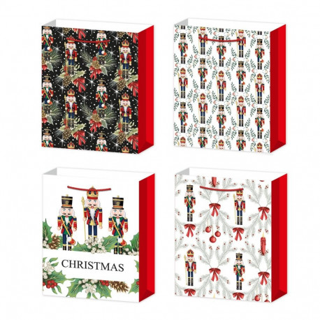 Gift bag XMAS NUTCRACKER L, 31x40x12cm, mix