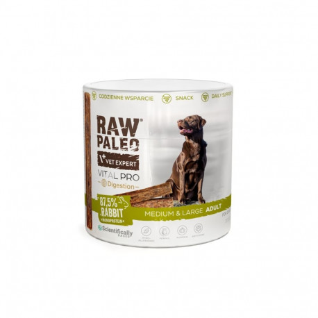 VETEXPERT Raw Paleo Vital Pro Digestion Rabbit Medium Large  Mono - dog treat - 100g