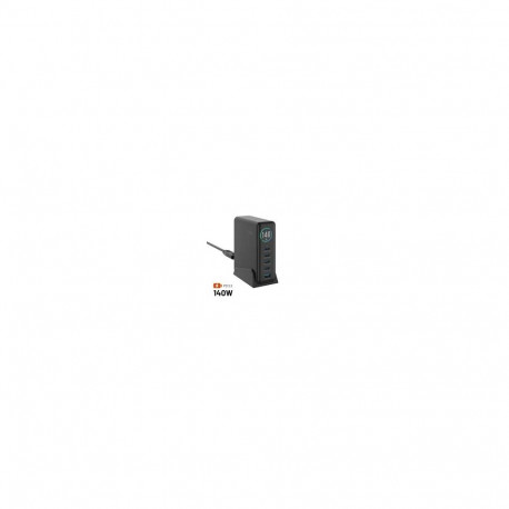 Ładowarka Fixed GaN 140 1x USB-A 4x USB-C 5 A (FIXCG140D-4C1A-BK)