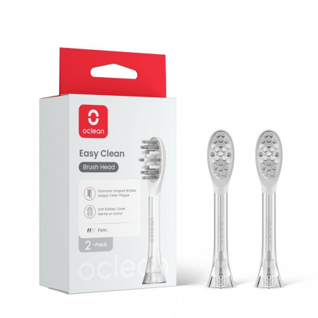 Electric Toothbrush Head - Oclean Ease Replacement Brush Heads, Diamond-Shaped Bristles, Grey