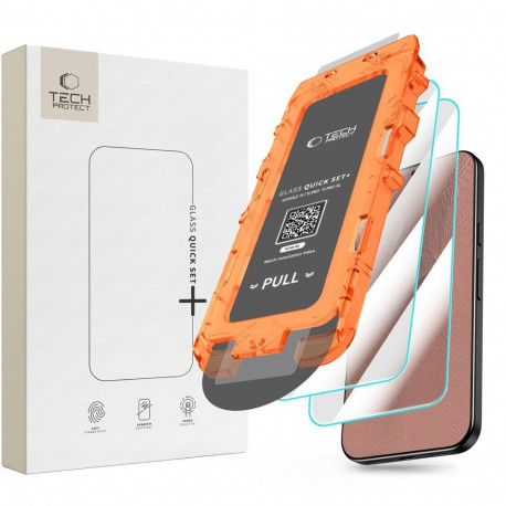 SZKŁO HARTOWANE TECH-PROTECT QUICK SET+ 2-PACK GOOGLE PIXEL 9 / 9 PRO / 10 / 10 PRO / 11 / 11 PRO CL
