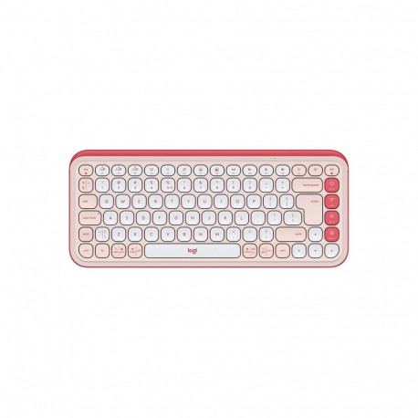 Logitech klaviatuur POP Icon Keys universaalne Bluetooth QWERTY US International, roosa