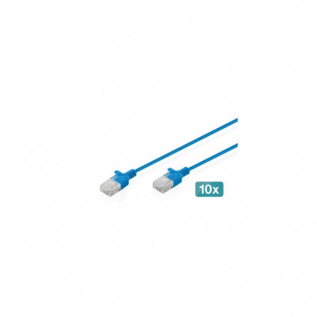 Digitus CAT 6 U-UTP Slim patch cable, 1.5 m, blue, 10 pieces