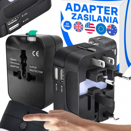 Universaalne reisipesa adapter 240V multifunktsionaalne USB ER1047