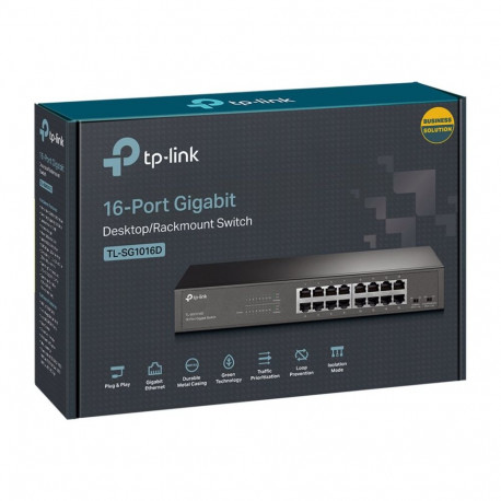 TP-LINK ECO-Switch 16port Gigab. 19in