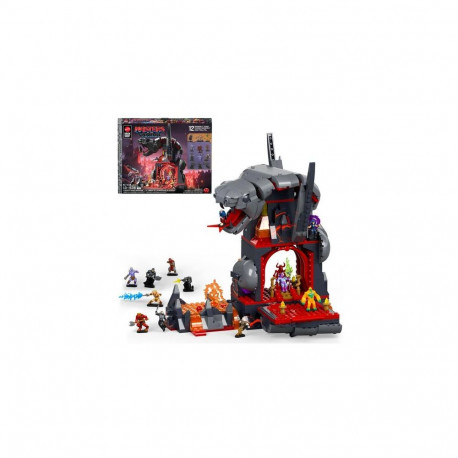 Mattel Brick Shop Masters of the Universe Clash at Snake Mountain Building Toy Kit (636 Pieces), for