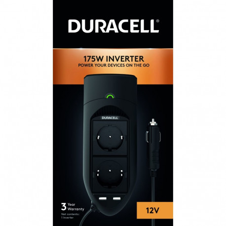Duracell 175W Twin EU Socket Inverter