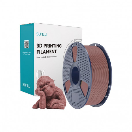 3D Printing Filament - Sunlu Wood Filament Cherry 15% Wood Dust ±0.02 mm Cherry