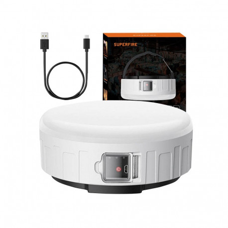 Camping Light - Superfire T25 LED 400 Lm USB Rechargeable Waterproof Black