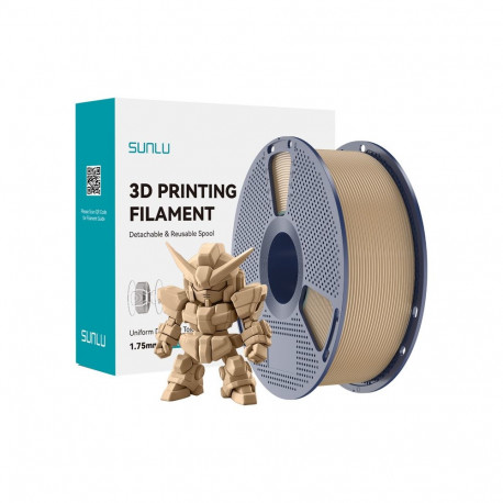 3D Printing Filament - Sunlu PLA+ 2.0 1.75 mm, ±0.02 mm Tolerance, Oak