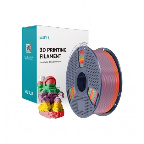 3D Printing Filament - Sunlu PLA Filament Rainbow 1.75mm ±0.02 mm Dimensional Accuracy Rainbow