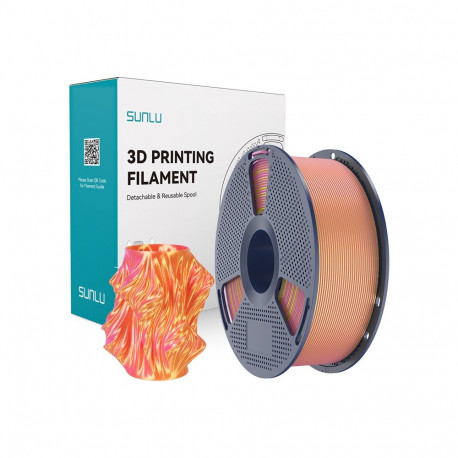 3D Printing Filament - Sunlu PLA+ Silk Dual Color 1.75mm 50±4 MPa Pink/Gold