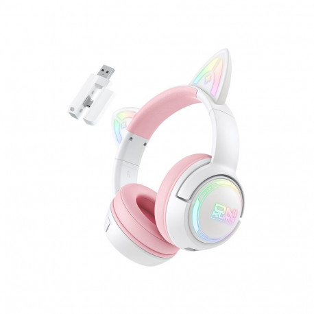 Headphones - ONIKUMA GT838 Bluetooth 5.3, 10H Playback, RGB Pink