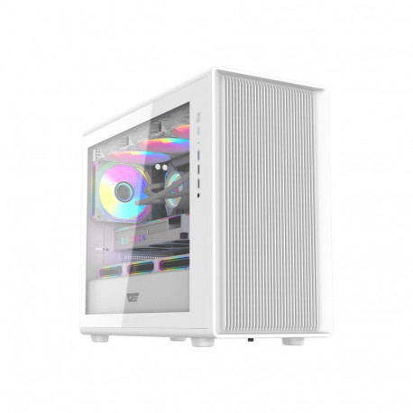 Computer Case - Darkflash DB460M M-ATX/ITX, 420mm GPU, 174mm CPU Cooler, White