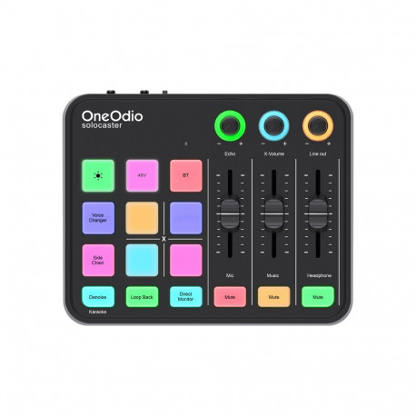 Audio Mixer - OneOdio Solocaster USB Mixer With Bluetooth, 24-Bit/48 kHz