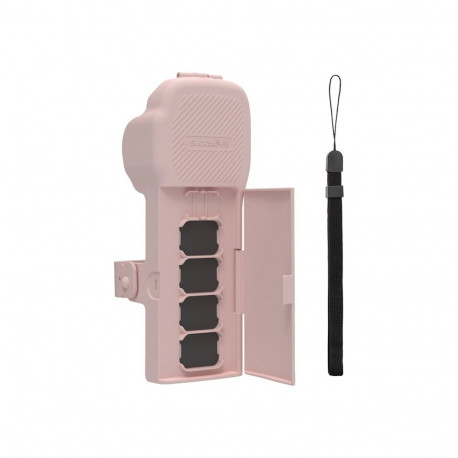 Case - Sunnylife Protective Case for Osmo Pocket 3 with Lanyard and Magnetic Design Pink