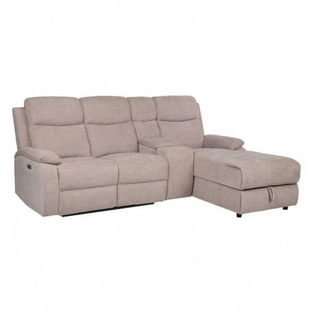 Nurgadiivan PROVENCE PN 225x164xH99cm, elektriline/manuaalne recliner, helehall