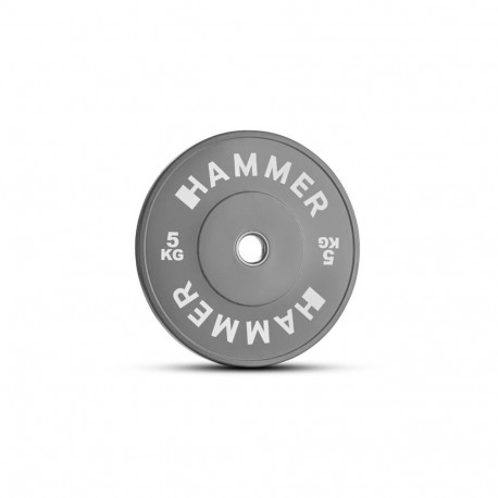 Raskusketas HAMMER Bumper Plate, Grey, 50mm, 5 kg