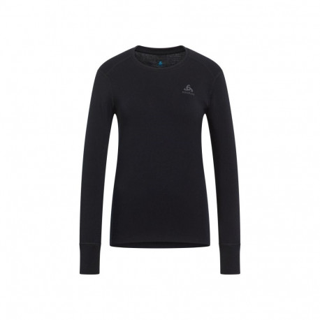 Odlo naiste T-särk BL TOP MERINO 260, ümara kaelusega, pikkade varrukatega, suurus S, must