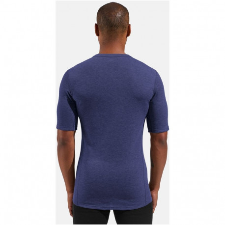 Bielizna termoaktywna z długim rękawem Odlo BL TOP crew neck s/s ACTIVE WARM niebieska   M