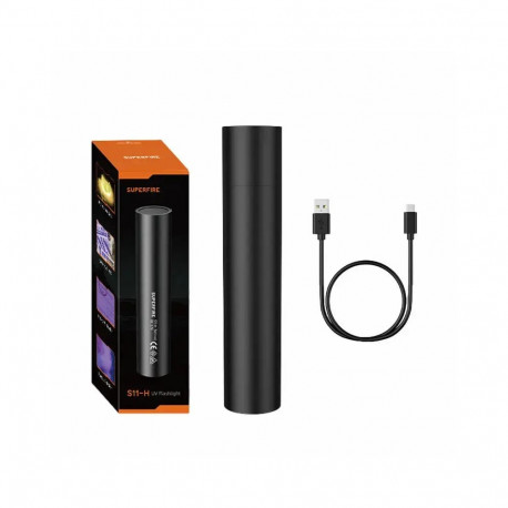 UV Flashlight Supfire S11-H, 365NM, USB-C