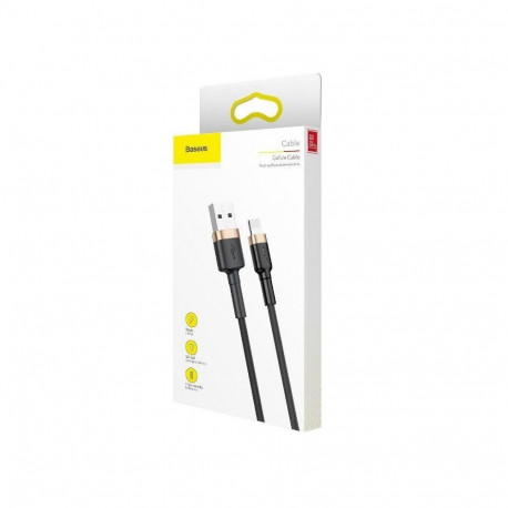 Cable - Baseus Cafule Lightning to USB A 1m 480Mbit/s 2.4A Black, Gold