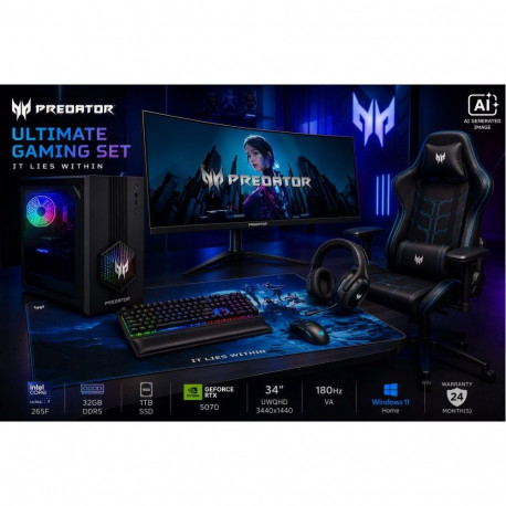 Acer | Predator Ultimate Gaming Set | Orion 3000 + X34 V3 + PGC371 + Aethon 700 + Galea 550 + Cestus