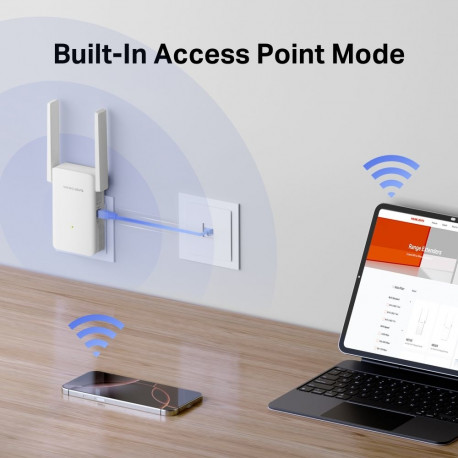 Mercusys USB-adapter ME80X AX3000 kaheribaline Wi-Fi 6, valge