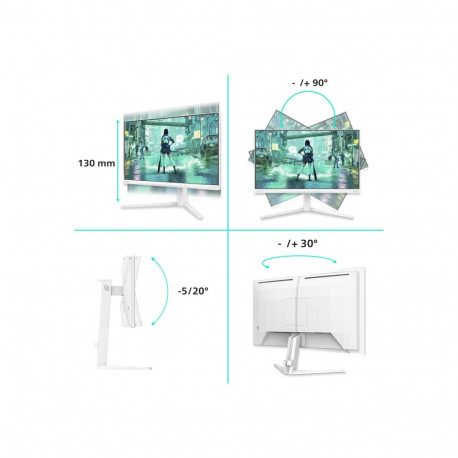 Philips monitor Evnia 24M2N3201P/00 24" Fast IPS FHD 16:9 260Hz 1ms 1920 x 1080 pikslit 300cd/m² 1 H