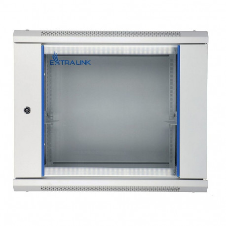 "9U Rack Cabinet 600x450 Grey Glass Door"