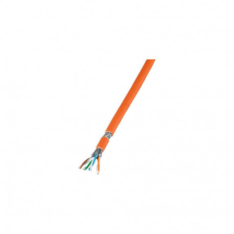 "Cat.7 1000 AWG23 S/FTP,4P CPR Dca, orange, 100m"