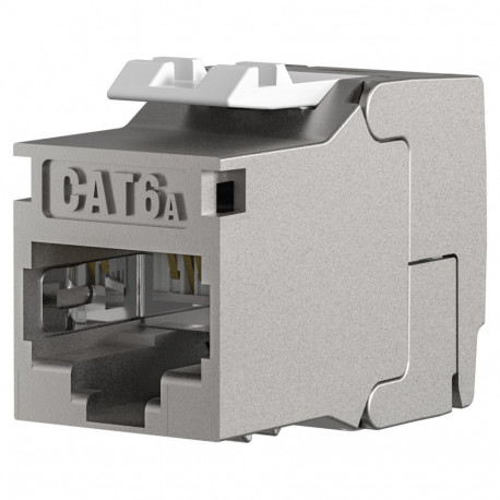 "EFB RJ45 Keystone Slimline/ Shortbody Cat.6A Komponentenzertifiziert silber"