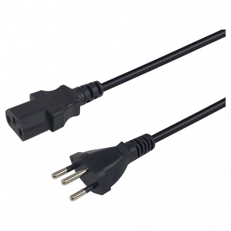 "Equip Stromkabel C13 ->T12 Bu/St schwarz 1.80m PVC"