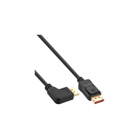 InLine DisplayPort 1.4 cable, 8K4K, left angled, black/gold, 3m