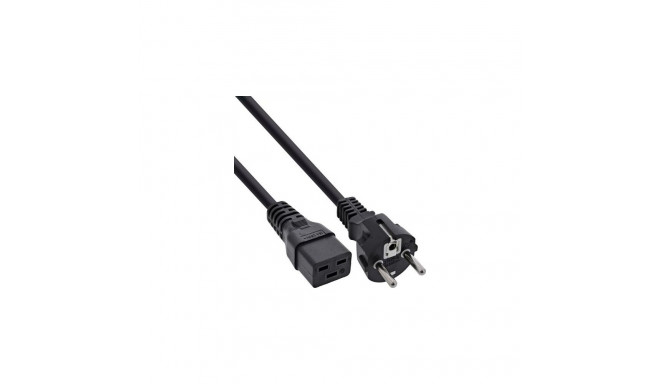 InLine power cable 16A CEE 7/7 straight / IEC320/C19 2m