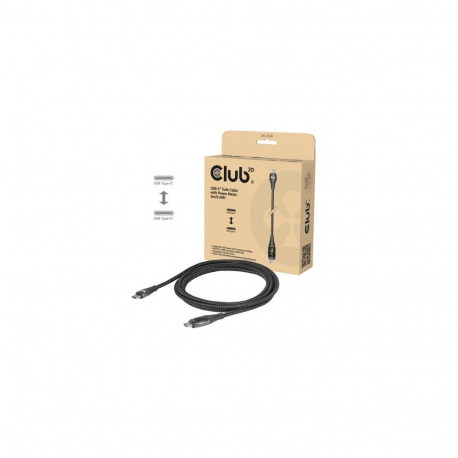 CLUB3D USB-C® Safe Cable with Power Meter 240W No Data 2m/6.56ft