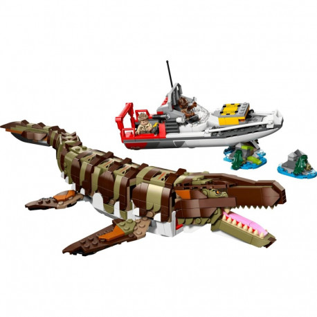 Toy Set - Lego 76974 Jurassic World Mosasaurus Boat Mission 3 Minifigures
