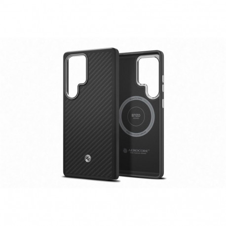 Phone Case - Samsung FPS938PGABW Galaxy S25 Ultra Enzo Aramid Case Black Silver
