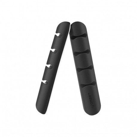 Cable Organizer - Ugreen LP114 Silicone Cable Management with 3M Tape - Black