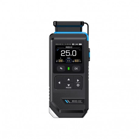 Wood Moisture Meter - FNIRSI WHD-02 Pin-Type, 7 Modes, 0.1% Resolution, 2-Inch Color Display