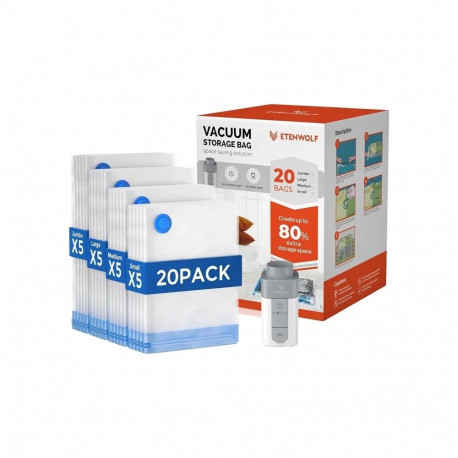 Vacuum Bag Pump - Etenwolf VB03 1500 mAh Vacuum Pump with 20 Bags