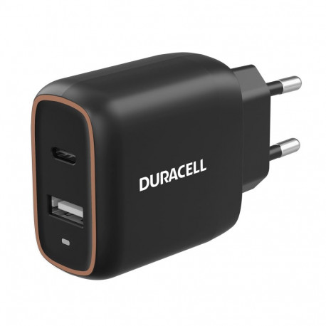 Wall Charger - Duracell 20W USB-C + USB-A EU Wall Charger