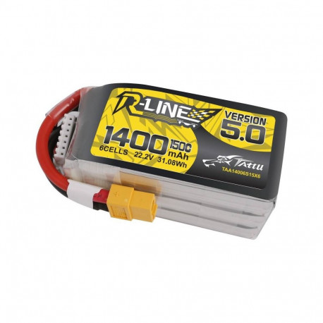 Battery - Tattu R-Line 5.0 1400mAh 6S 150C XT60 Battery