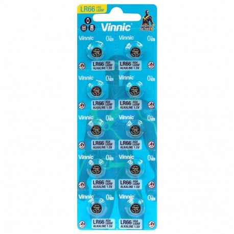 Battery - Vinnic G4 10BL LR626 1.5V Alkaline Button Cell