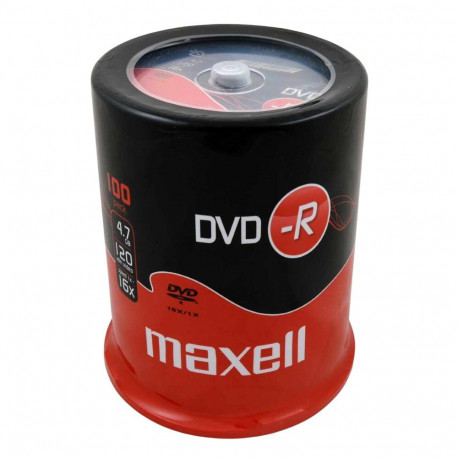 Storage Media - Maxell DVD-R 4.7GB 16x Cake Box 100 Discs White