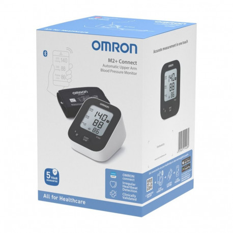 Blood Pressure Monitor - Omron M2+ Connect, Bluetooth, Memory Function, Black