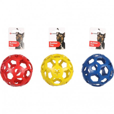 Flamingo Ruffus kummist mängupall koertele 12cm (assortii)