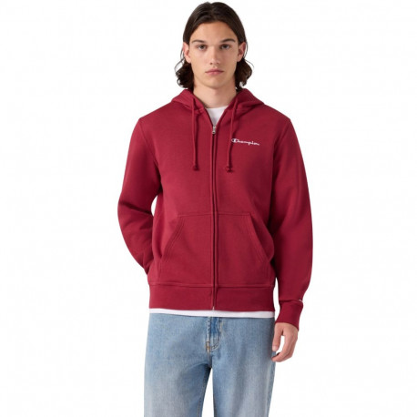 Bluza męska Champion Hooded Full Zip Sweatshirt czerwona 221794 RS508 M