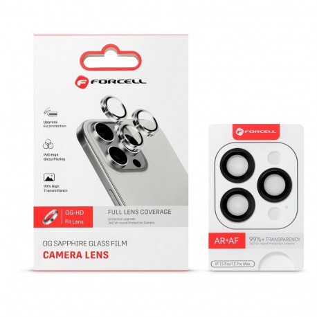 Camera glass to iPhone 18 Pro / 18 Pro Max Forcell Premium silver