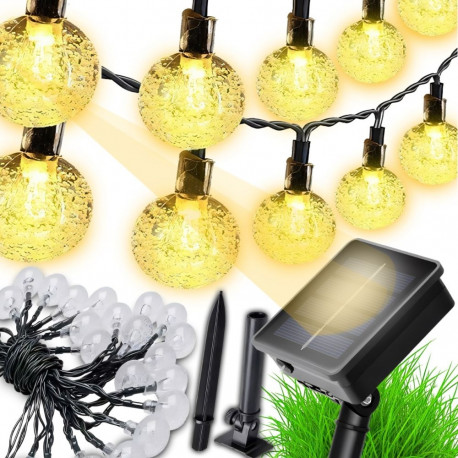 Päikeseenergial töötav aiavalguskett 10m, 100 LED-i